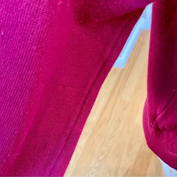 Vintage Sweater Beaded Red Cotton Tiny Sequins & Silver Balls (M) - Picture 8 of 8